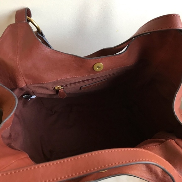 Frye Madison Leather Shoulder Bag Cognac - Picture 7 of 8